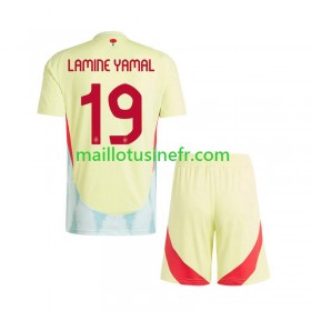 Maillot de Foot Espagne Lamine Yamal 19 Extérieur UEFA EURO 2024 - Enfant